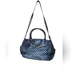 Makowsky Elegant Black Polka Dot Shoulder‎ Bag